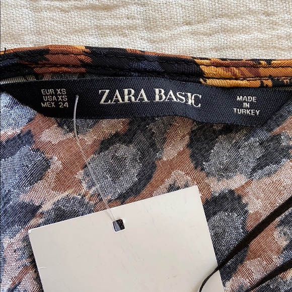 New Zara leopard print ruched mini dress - Picture 8 of 9